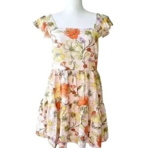 B•O•G Collective Lottie & Holly Tiered Mini Dress Floral Print